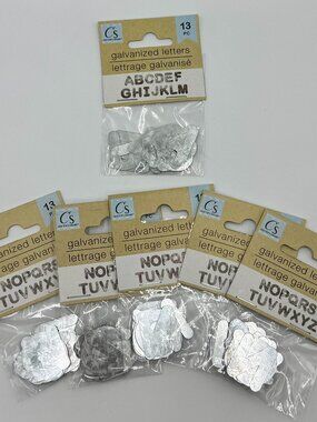 78 Pieces Galvanized Letters, Alphabet, Bundle A-Z, DIY Arts And Crafts